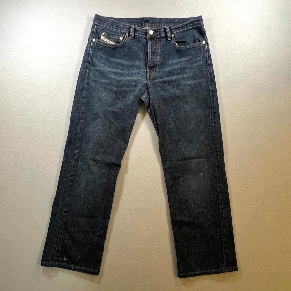 Diesel Jeans Mens 31 Blue Denim Cotton Stretch Mid Rise Straight Leg Outdoor
